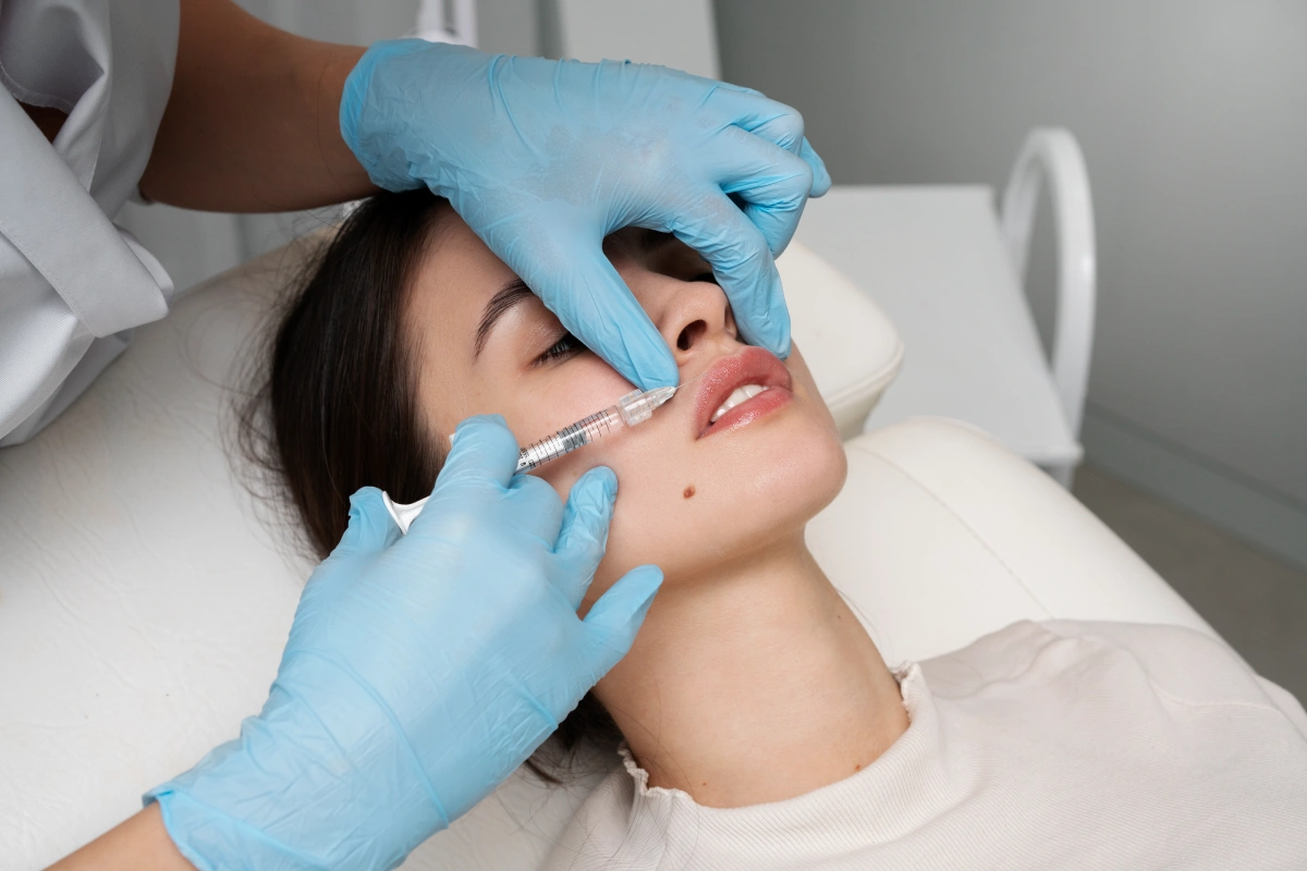 Skin booster treatment in Abu Dhabi performed by an aesthetic professional